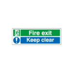 Fire Exit Keep Clear Sign